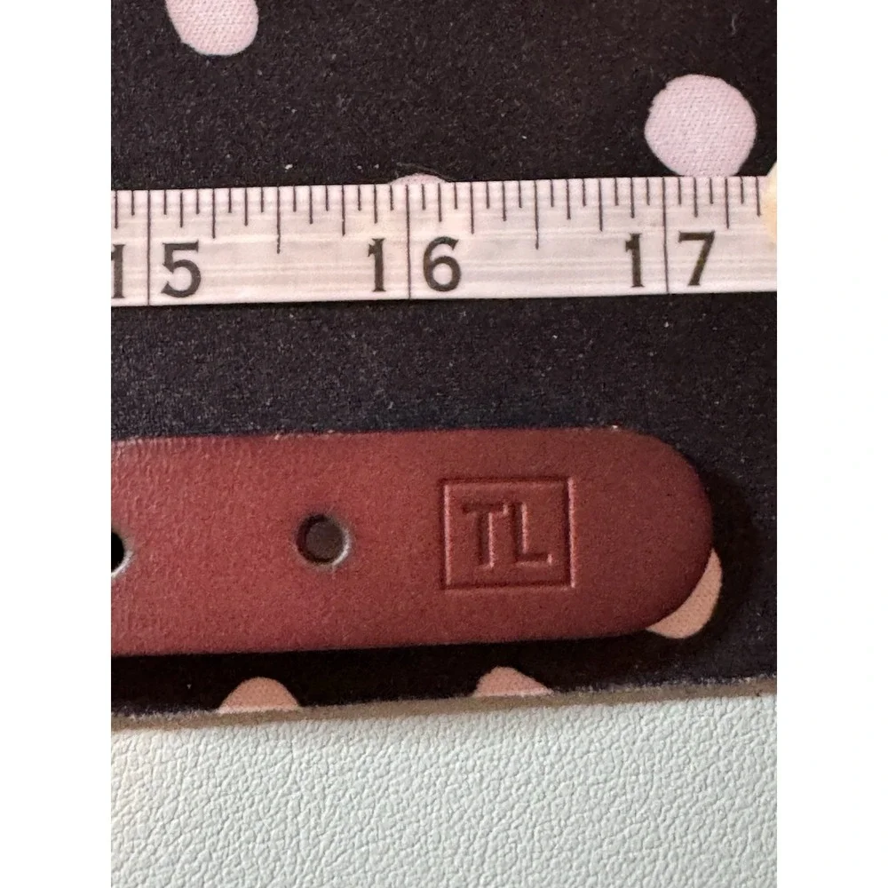 NIP TagLock Genuine Leather Brown Dog Collar AirTag Holder Tracking Buckle